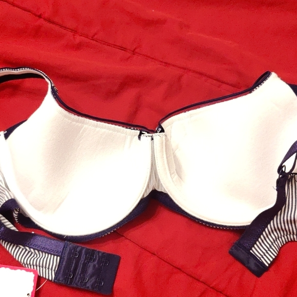 Lauma Lingerie striped balconette bra - sailor themed! CUTE! - NWT - 34C - Picture 5 of 5